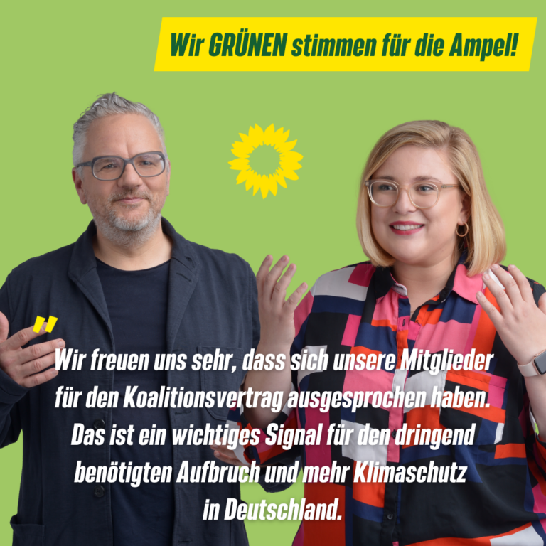 Bremer Grüne begrüßen die große Zustimmung zum Koalitionsvertrag!