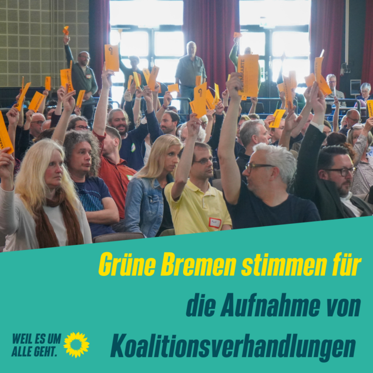 Grüne Bremen stimmen für die Aufnahme von Koalitionsverhandlungen 