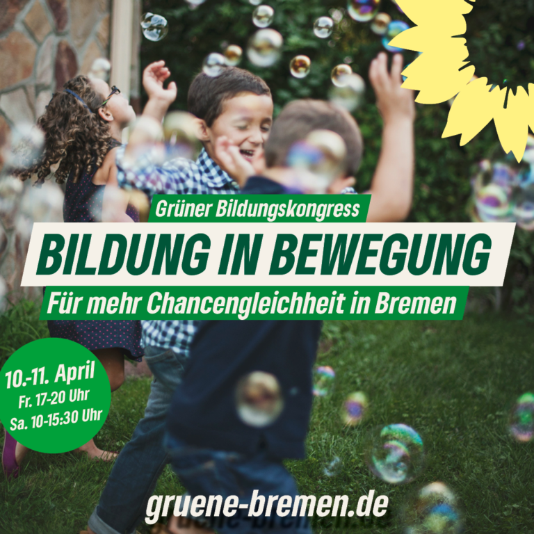 Grüner Bildungskongress 2026 – Bildung in Bewegung – Für Mehr Chancengleichheit in Bremen